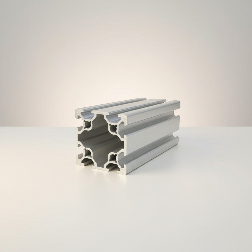 DIY AUTOMATIONS silver aluminum 4040 T-slot extrusion profile, 2000mm length, 40x40mm size, ideal for custom frames and automation equipment.