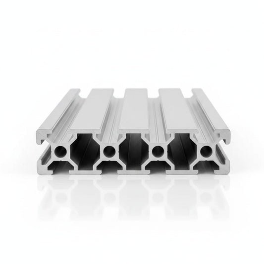 DIY AUTOMATION 2080 aluminum extrusion profile, silver finish, T-slot design for versatile project building.