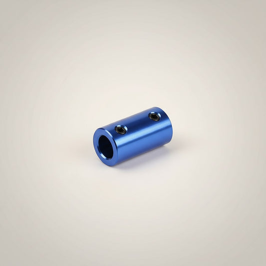 DIY AUTOMATIONSH blue aluminum shaft coupler with two set screws for robotic projects