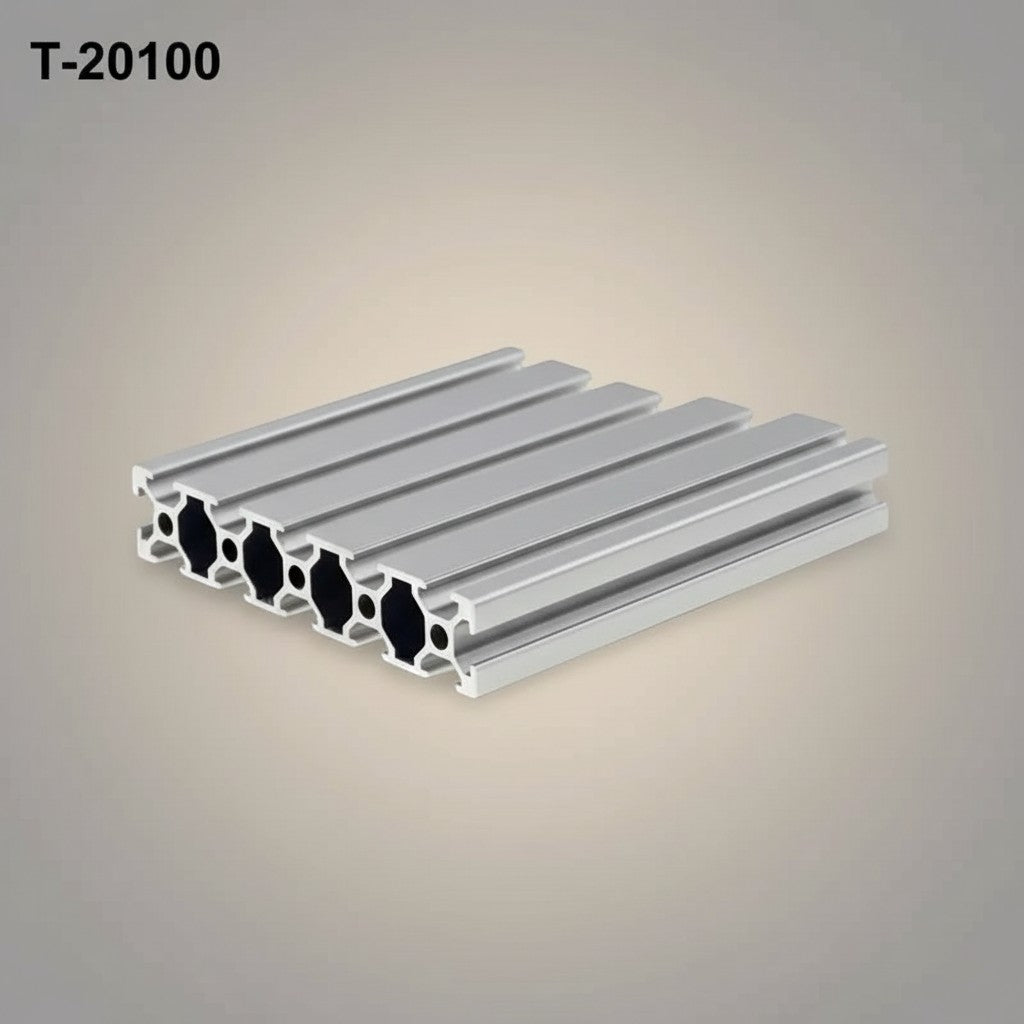 DIY AUTOMATION Silver 2020 industrial aluminum extrusion profile with T-slot design, 2000mm length.