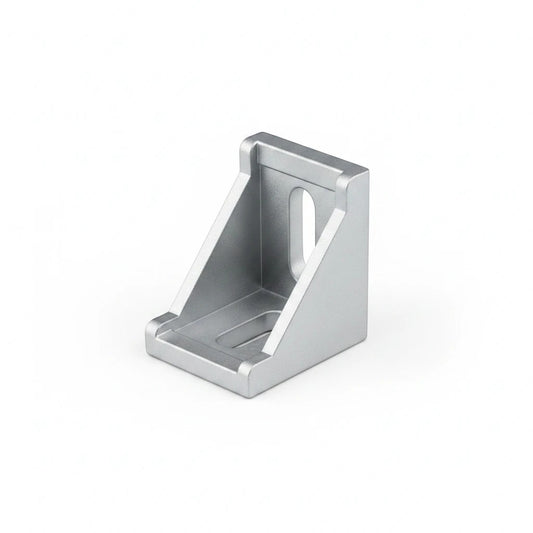 DIY AUTOMATIONS 30x30 silver aluminum corner bracket for extrusion frames and DIY projects.
