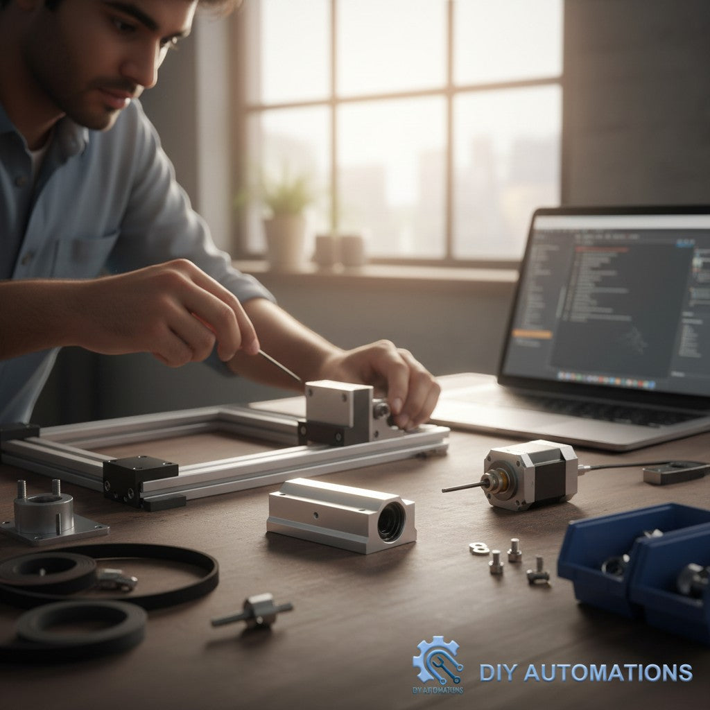 DIY AUTOMATIONS SC 16Luu linear bearing block, aluminum construction, for CNC machines and 3D printers.