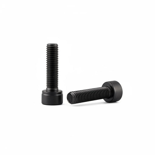 DIY AUTOMATIONS M3x12 black socket head screws with threaded shafts and cylindrical heads