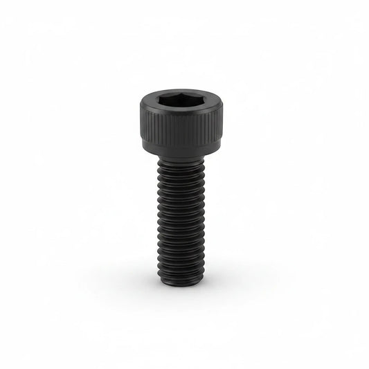 DIY AUTOMATIONS M4x10 black socket head screw with a knurled cylindrical head and threaded shaft