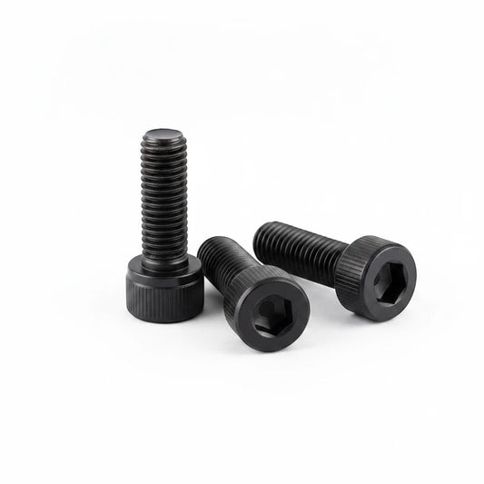 DIY AUTOMATIONS M5x10 black alloy steel socket head cap screws with hex drive for mechanical engineering projects.