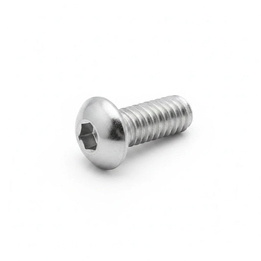 DIY AUTOMATIONS silver stainless steel M5x16mm button head socket cap screw with a hexagonal drive