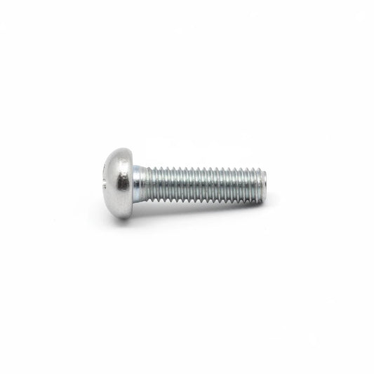 DIY AUTOMATIONS M5x25 Phillips machine screw with zinc nickel plating for corrosion resistance on white background
