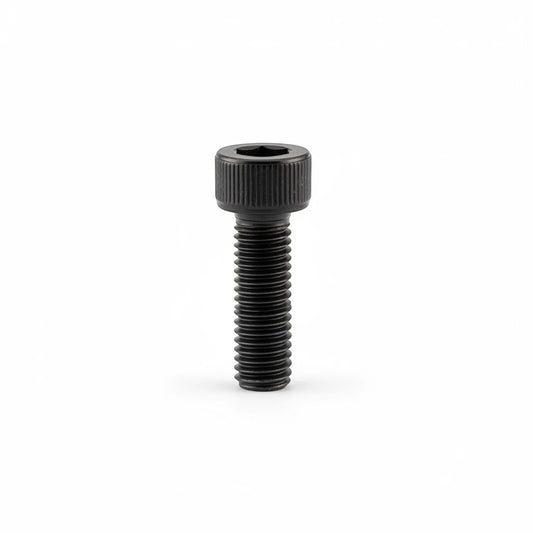 DIY AUTOMATIONS black M5x40 socket head screw with a cylindrical head and knurled edge for industrial fastening