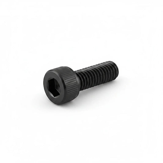 DIY AUTOMATIONS M6x12 black alloy steel socket head cap screw with knurled head and hex drive for mechanical builds.