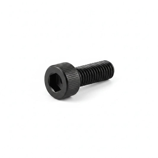 DIY AUTOMATIONS black M6x15 socket head screw with a knurled cylindrical head for industrial fastening applications.