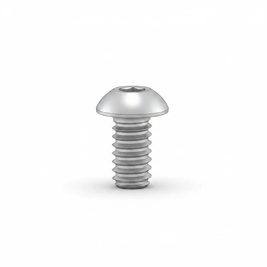 DIY AUTOMATIONS M6x16mm stainless steel button head socket cap screw with a hexagonal drive in silver finish.