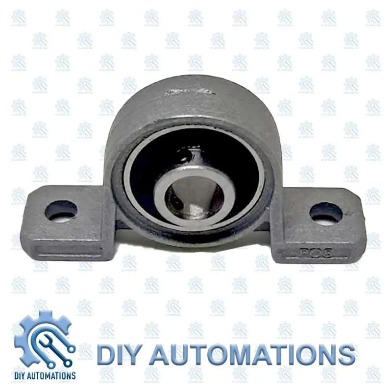 DIY Automations T8 KP 08 pillow block bearing with metal housing and ball bearing insert.