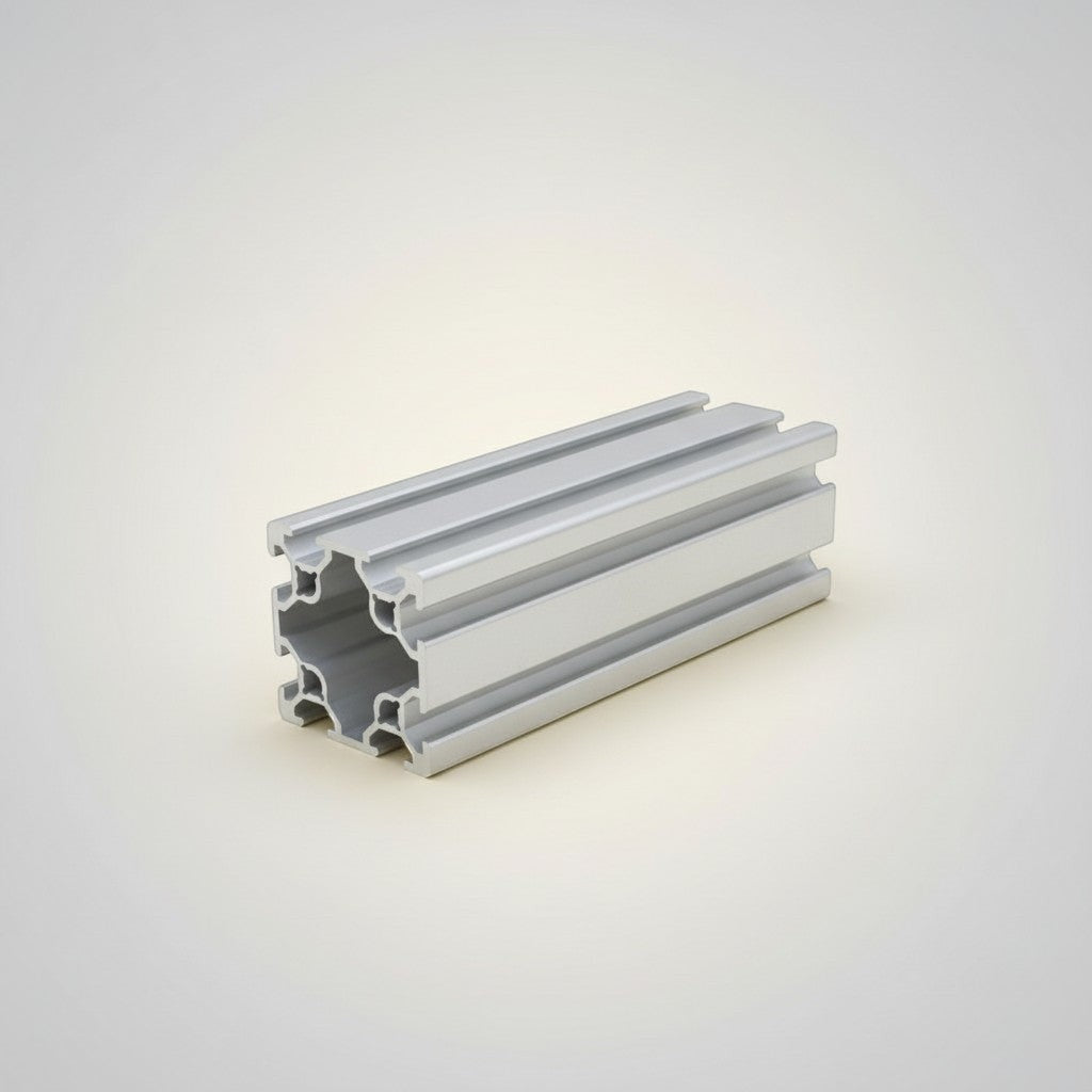 DIY AUTOMATIONS 4040 silver aluminum extrusion profile with T-slot design for custom frames and automation equipment.