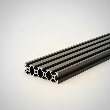 DIY AUTOMATIONSH 2080 black aluminum extrusion profile, 2000mm length, T-slot design for DIY projects, CNC machines, 3D printers.