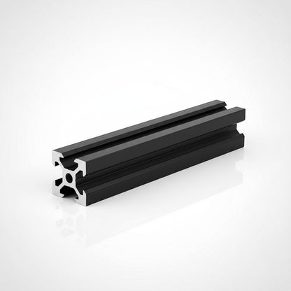 DIY AUTOMATION 2020 black aluminum extrusion profile, 2000mm length, T-slot design for custom frames, workbenches, 3D printers.