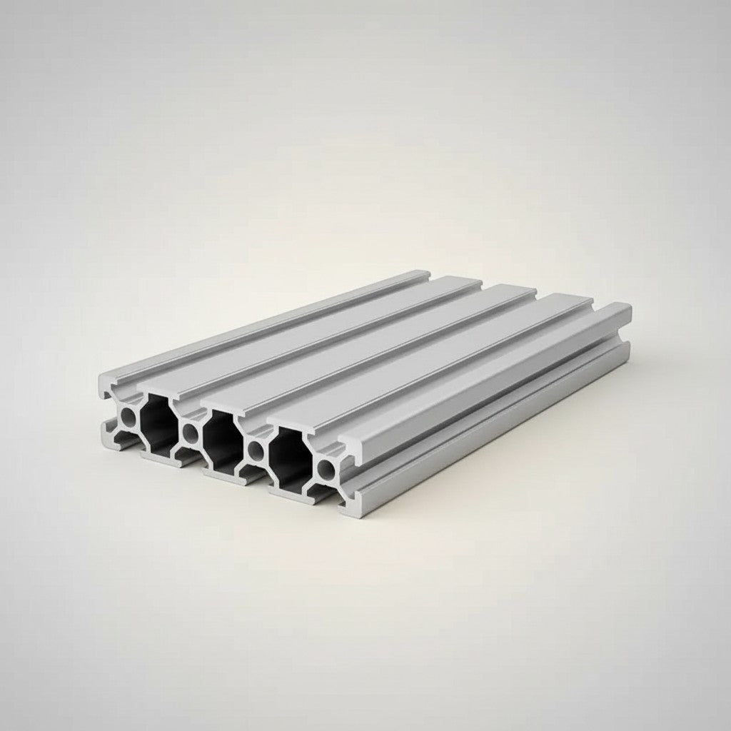 DIY AUTOMATION 2080 aluminum extrusion profile, silver finish, T-slot design for versatile building projects.