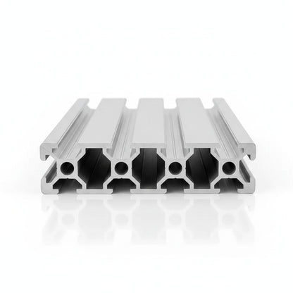 DIY AUTOMATION 2080 aluminum extrusion profile, silver finish, T-slot design for versatile project building.