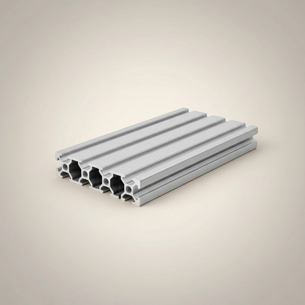 DIY AUTOMATION 2080 aluminum extrusion profile with T-slot design, silver finish, 2000mm length for custom frames and 3D printers.