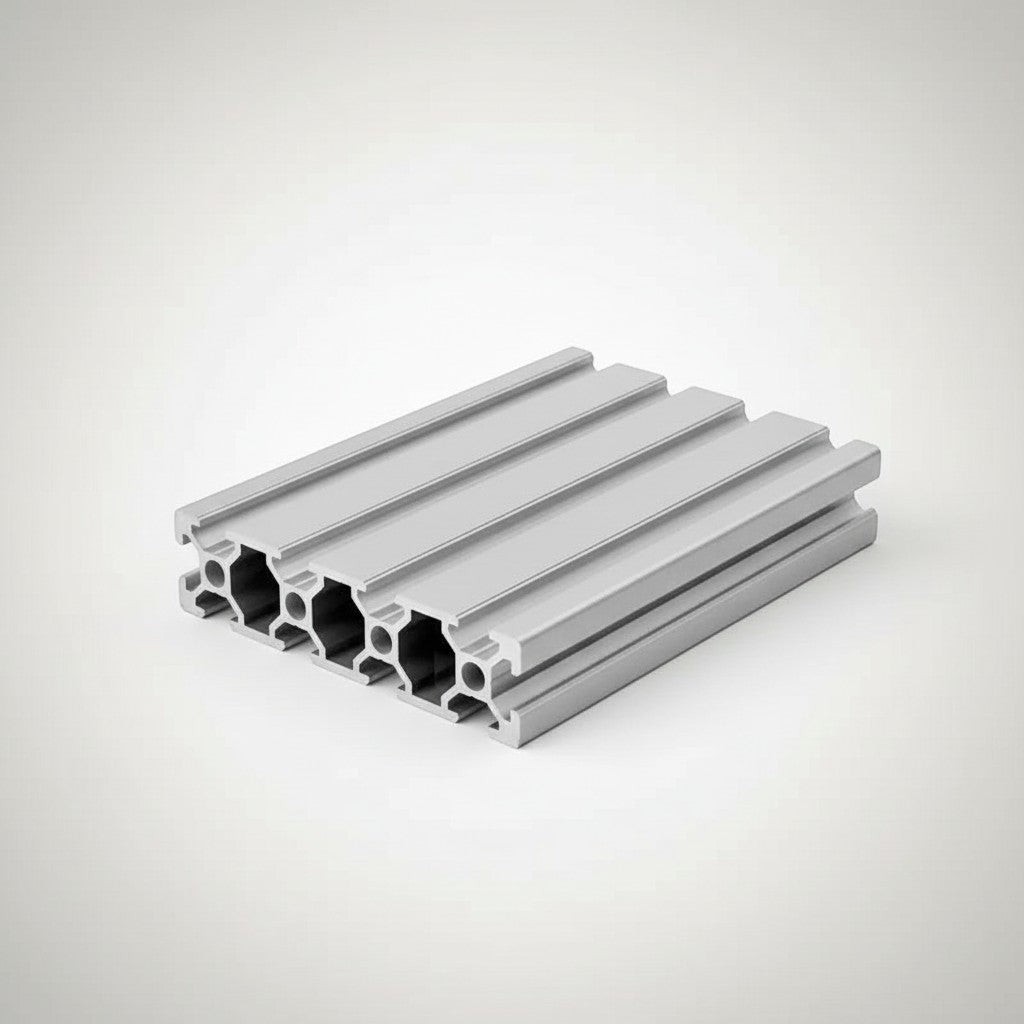 DIY AUTOMATION aluminum 2080 extrusion profile with T-slot design, silver finish, ideal for custom frames and structures.