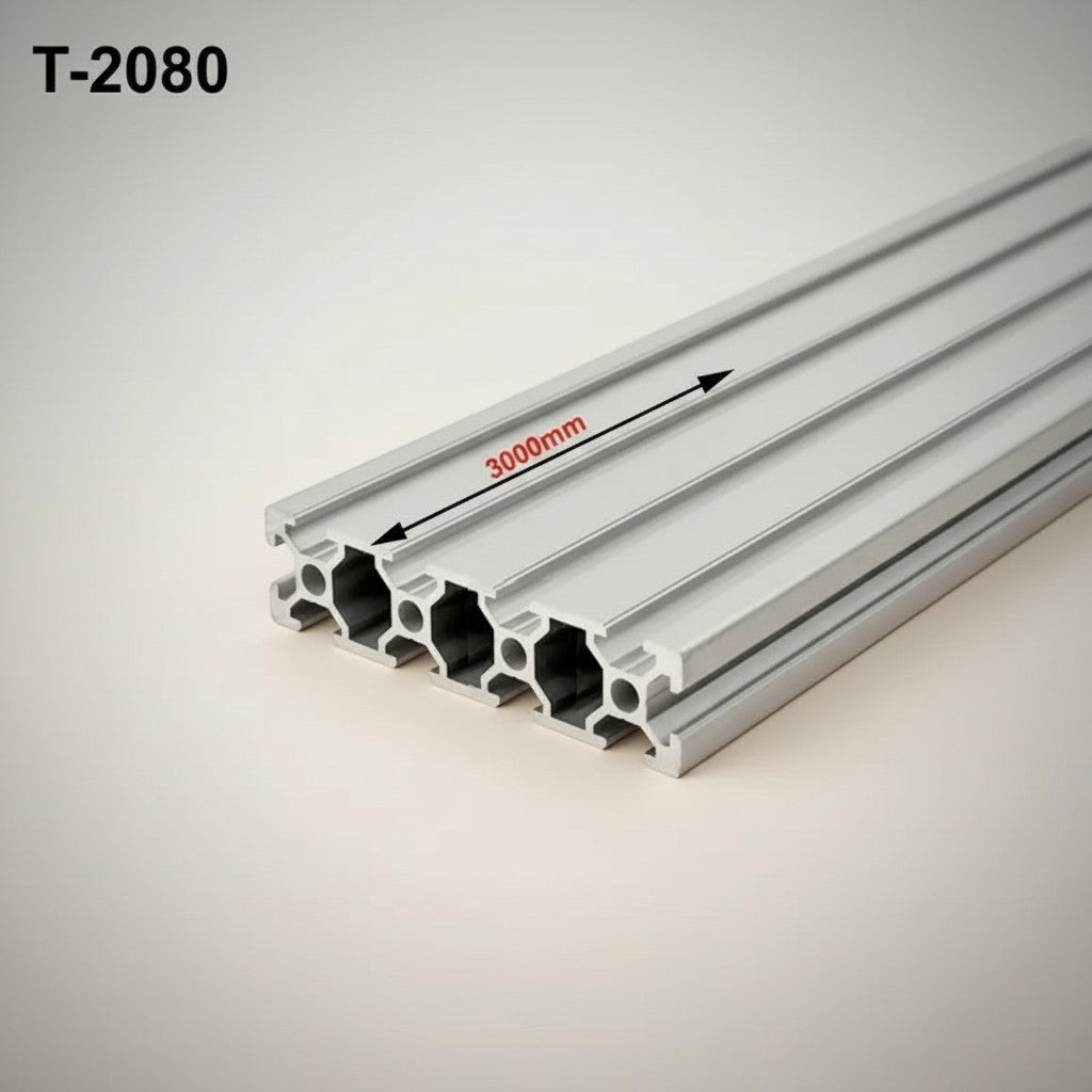 DIY AUTOMATION 3000mm silver aluminum T-slot extrusion profile for custom frames and projects.