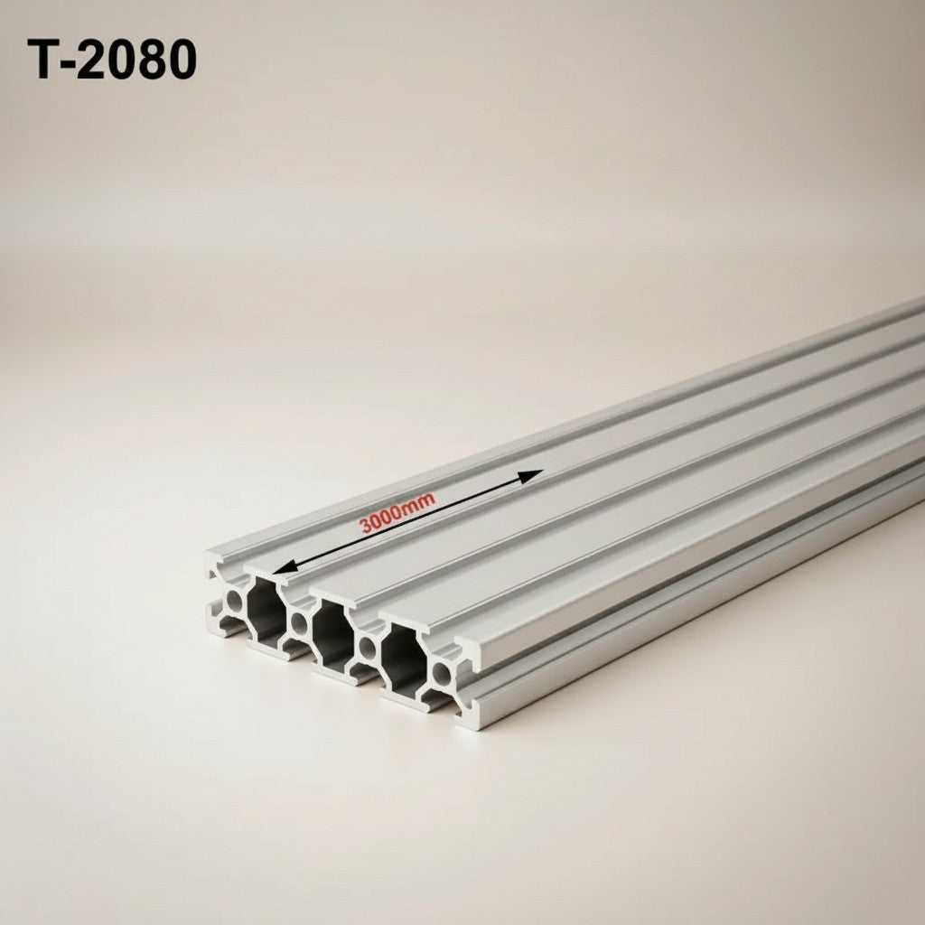 DIY AUTOMATION 3000mm silver aluminum T-slot extrusion profile for custom frames and projects.