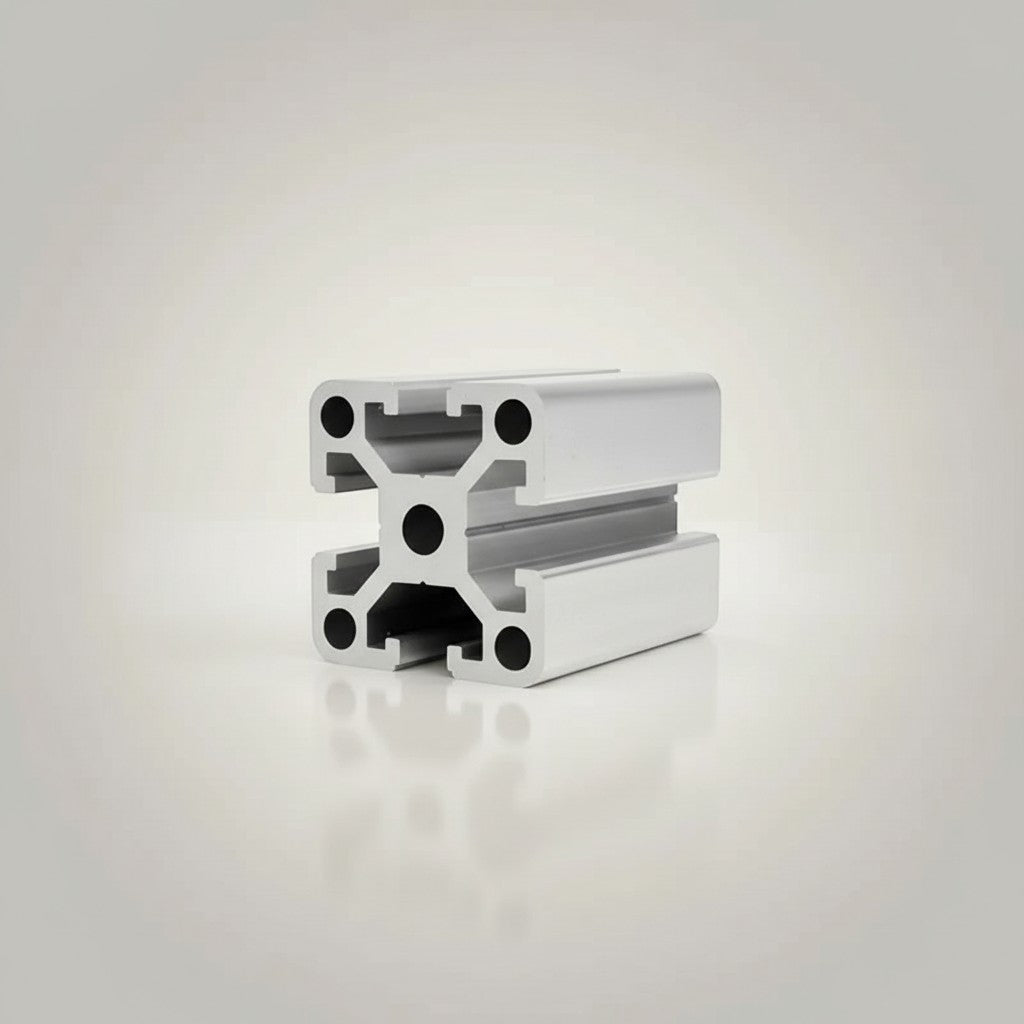 DIY AUTOMATION aluminum extrusion profile, 40x40mm T-slot, silver, for custom frames and structures.
