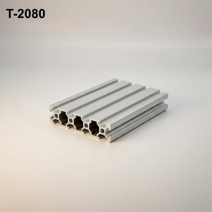 DIY AUTOMATION 3000mm T-slot aluminum extrusion profile, 2080 series, silver.