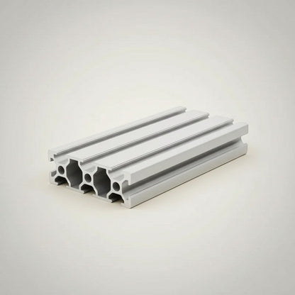 DIY AUTOMATION aluminum extrusion profile, T-slot design, silver aluminum, for construction and automation projects.