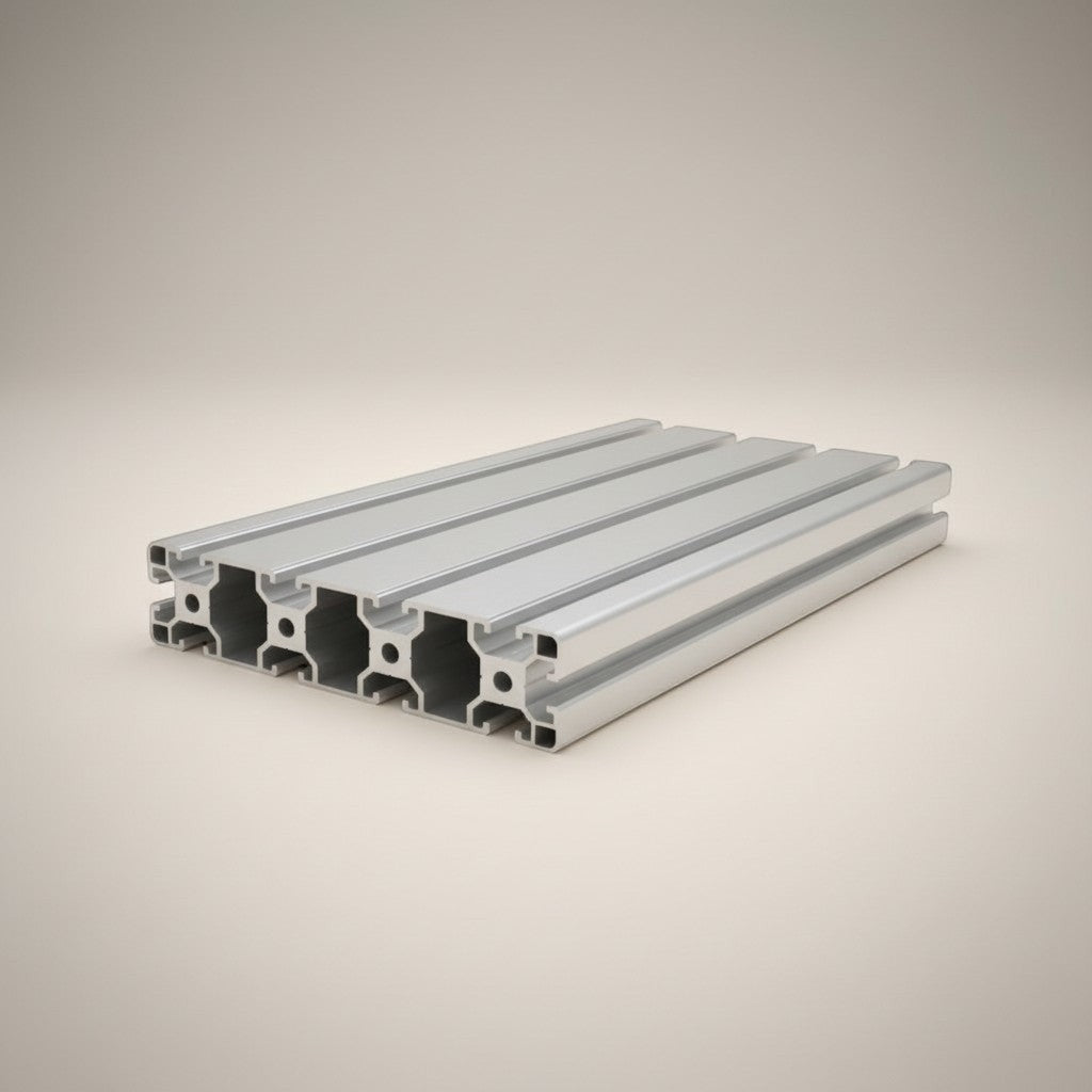 DIY AUTOMATION T-40160 silver aluminum extrusion profile with T-slot design for custom frames and structures.