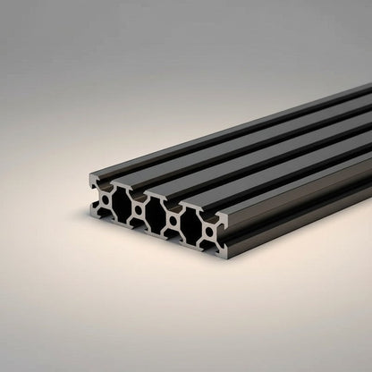 DIY AUTOMATION 1000mm black aluminum extrusion profile with T-slot design for DIY projects and automation equipment.