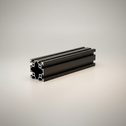 DIY AUTOMATION black anodized aluminum extrusion profile V-4040D-2000mm with T-slots for custom frames and enclosures.