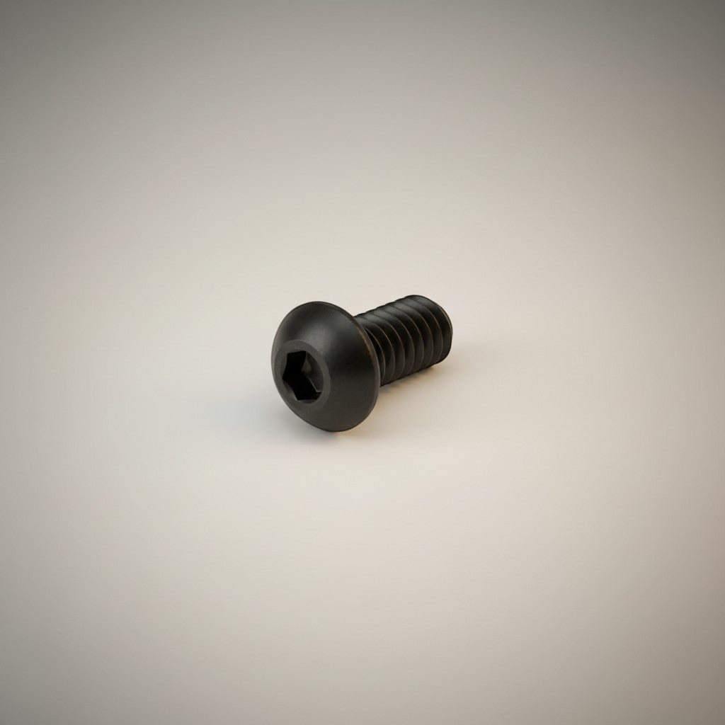 DIY AUTOMATION black alloy steel M3x4mm button head socket cap screw with hexagonal drive.
