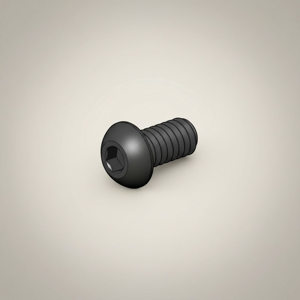 DIY AUTOMATION black alloy steel M3x4mm button head socket cap screw with hexagonal drive.