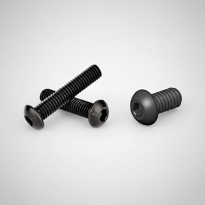 DIY AUTOMATION Black alloy steel M3x4mm button head socket cap screws with hexagonal drive. Low profile.