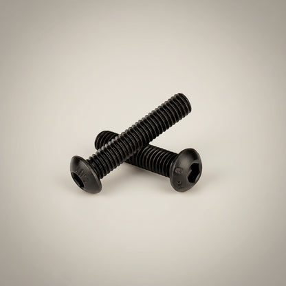 DIY AUTOMATION Black M3x4mm alloy steel button head socket cap screws with hexagonal drive.