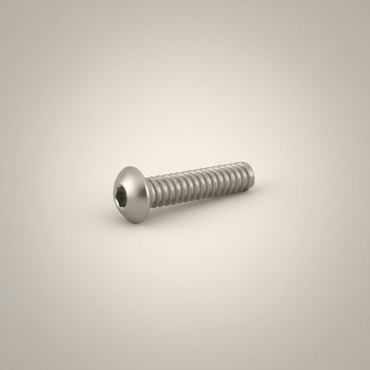 DIY AUTOMATIONSH M6x20mm silver stainless steel button head socket cap screw with hexagonal drive.