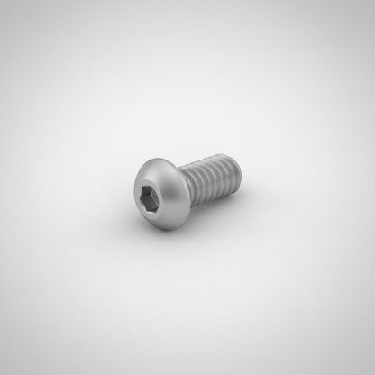 DIY AUTOMATIONSH M6x20mm silver stainless steel button head socket cap screw with hexagonal drive.