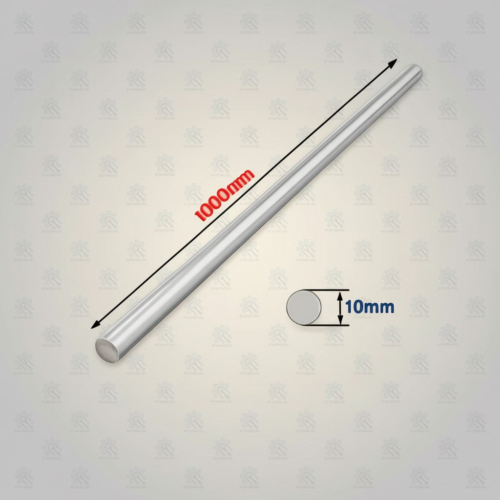 DIY AUTOMATION 1000mm long, 10mm diameter metal rod for DIY projects and industrial applications.