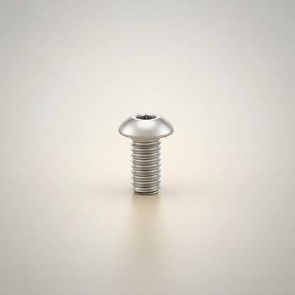 DIY AUTOMATIONSH M6x20mm silver stainless steel button head socket cap screw with hexagonal drive.