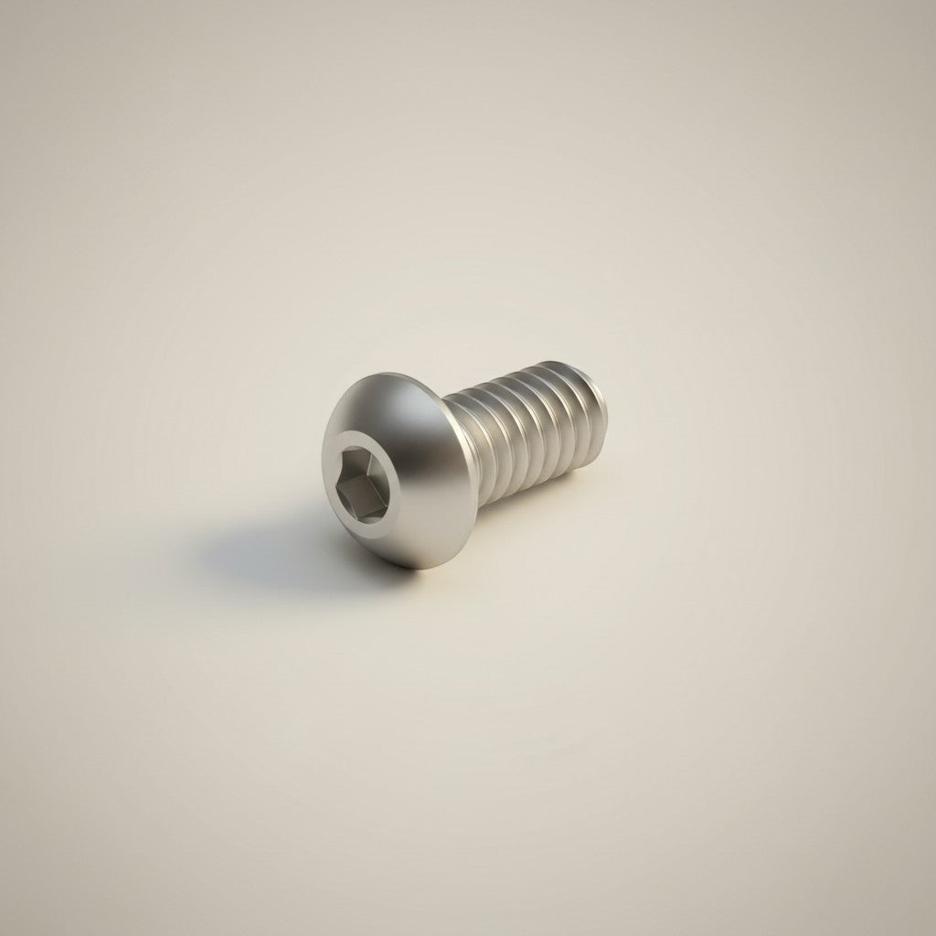 DIY AUTOMATIONSH silver stainless steel M6x35mm button head socket cap screw with internal hex drive.