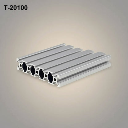 DIY AUTOMATION Silver 2020 industrial aluminum extrusion profile with T-slot design, 2000mm length.
