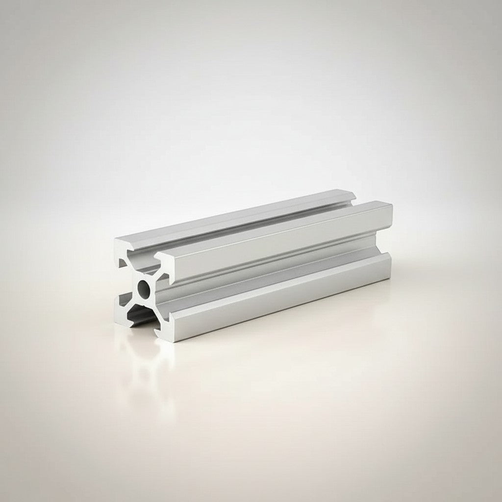 DIY AUTOMATION Silver 20x20mm aluminum extrusion profile with T-slot design, 2000mm length.