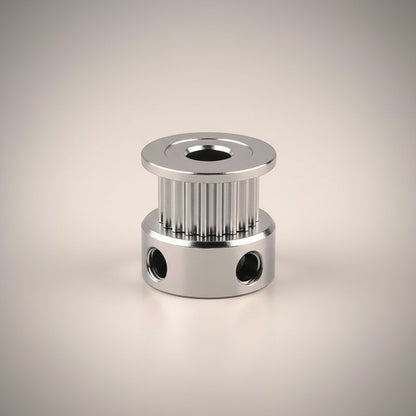 DIY AUTOMATION silver aluminum 16-tooth timing pulley for 6mm belts, 14mm OD, 7mm width.