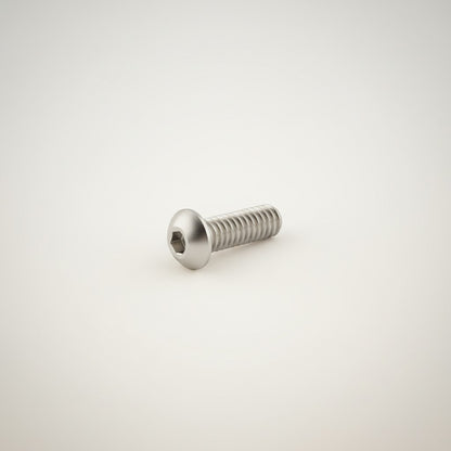 DIY AUTOMATION Silver M6x35mm stainless steel button head socket cap screw with internal hex drive.