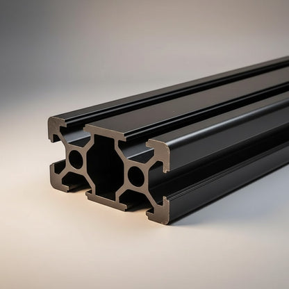 DIY AUTOMATION T-2040 1000mm black aluminum extrusion profile with T-slots for construction projects.