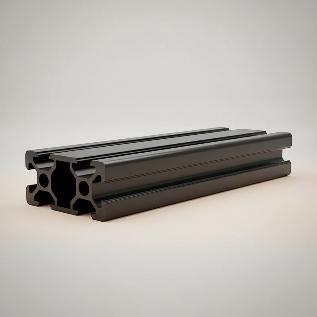 DIY AUTOMATION T-2040 black aluminum extrusion profile, 1000mm length, T-slot design for versatile construction.