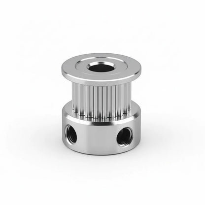 DIY AUTOMATIONS 16T aluminum timing pulley for 6mm belt, silver finish for 3D printers and CNC machines.