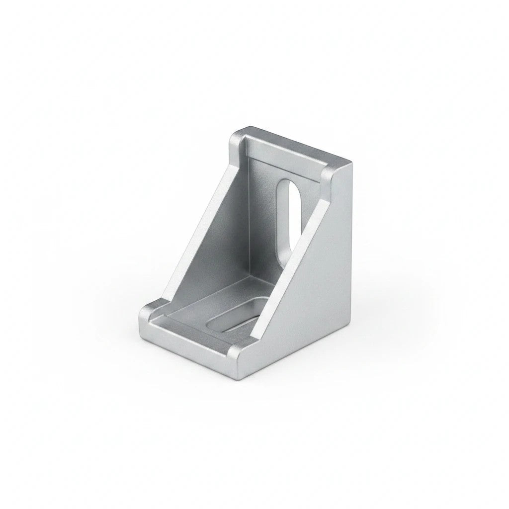 DIY AUTOMATIONS 30x30 silver aluminum corner bracket for extrusion frames and DIY projects.