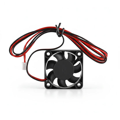 DIY AUTOMATIONS 40x10mm black miniature cooling fan for 3D printers and electronics with red and black wires