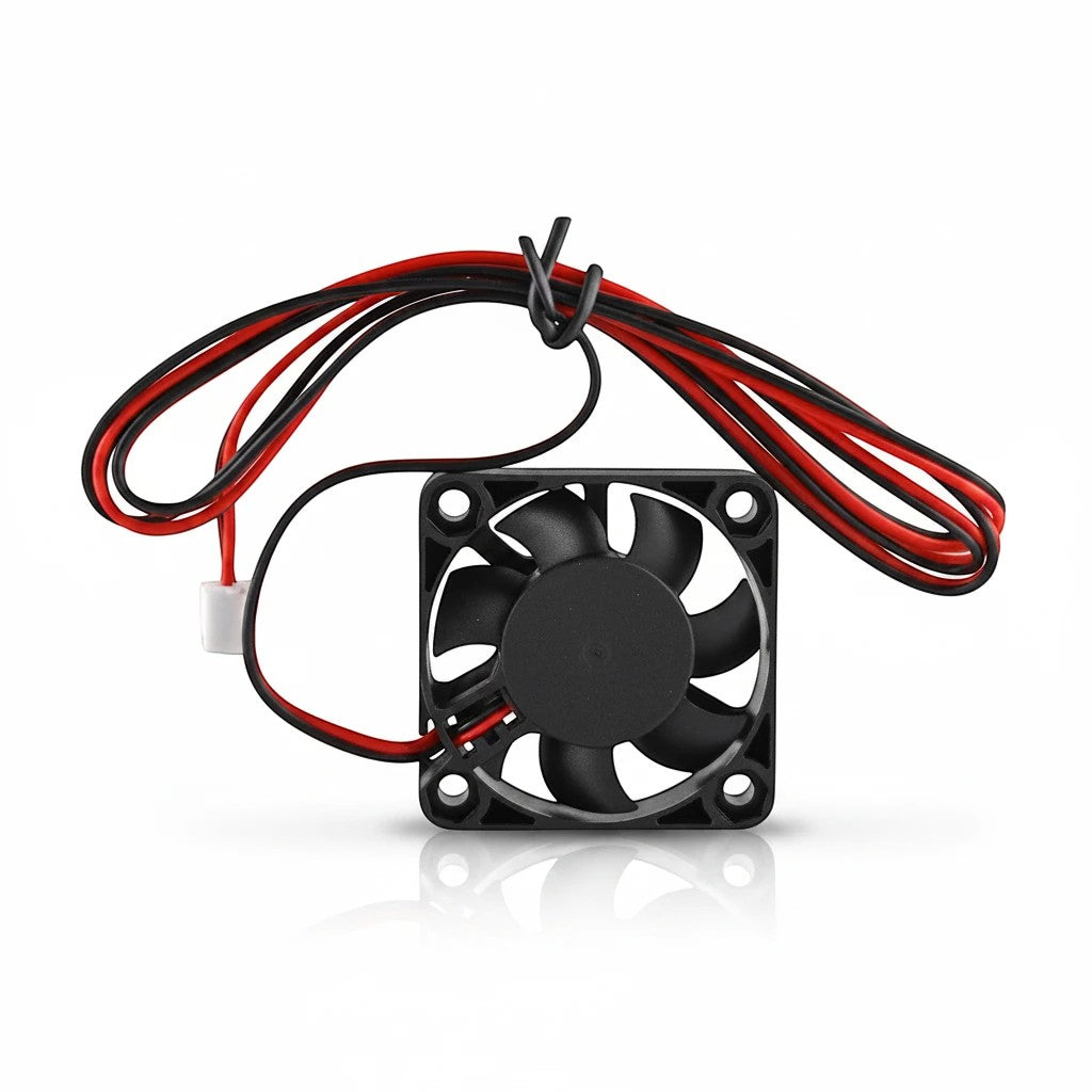 DIY AUTOMATIONS 40x10mm miniature black cooling fan with red and black wires for 3D printers and electronics